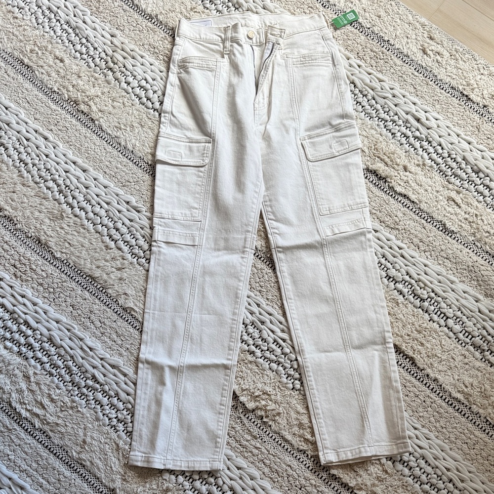 Chic White Utility Pants